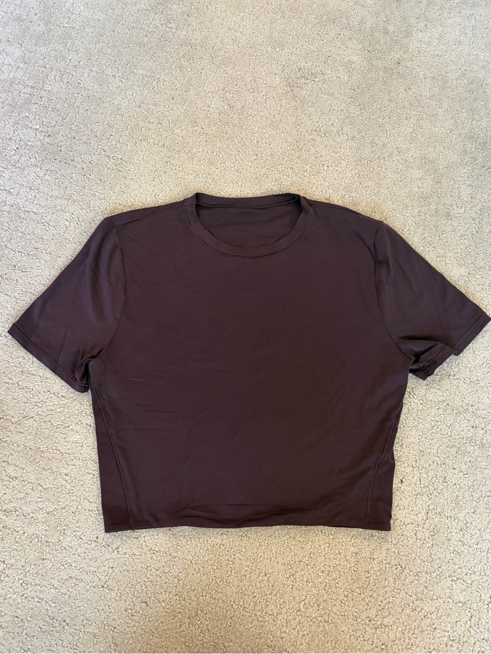 Lululemon Wundermost Ultra-Soft Nulu Crewneck
Cropped T-Shirt - French Press